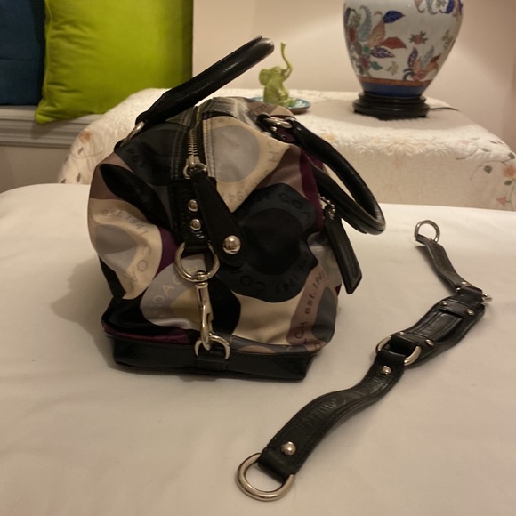 Vintage Coach Supercute!!  Mini Small Medium Coach Black Purple Multi EUC!! - Picture 8 of 11